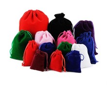 50-100pcs Velvet Drawstring Pouch Jewelry Baggie Ring Party Wedding Gift Bag LOT picture