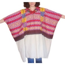 Vintage Huipli Guatemalan Mayan Tunic Hand Embroidered Quetzaltenango Xena picture