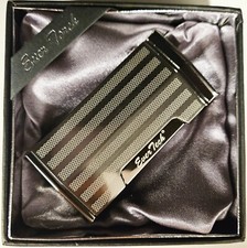 Ever Tech Quad Flame Cigar Torch Lighter with Cigar Punch Cutter Silver Gift BOX picture