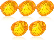 5x Amber Round-Shape Roof Cab Marker Lights Lens For Chevy C/K series picture