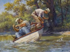 It's a Big One by Andy Thomas - Canvas Giclee Ltd Ed S/N 500 18x24 picture