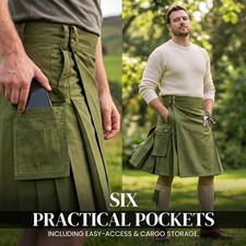 Mens Scottish Phantom utility kilts for men with Cargo Pockets Size 44 picture