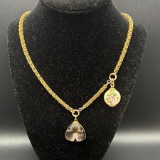 30g Vintage 12k Gold Filled Pocket Watch Byzantine Chain FOB Necklace,CzechGlass picture