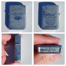 Rare 1947 '48 Zippo 3-Barrel Hinge CPS CA Prod Serv Lighter Oil Field Directory picture