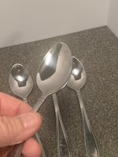 Cambridge Cherish Stainless Frosted & Glossy Silverware: Set of (4) Tablespoons  picture