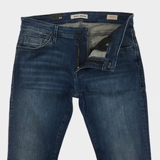 NEW Mavi Marcus Slim Straight Leg Jeans Dark Wash Blue Mens 34x32 Stretch Denim picture
