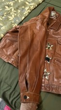 Vintage Avirex Limited Edition “Cow Boys Of The Sky”  Leather Jacket - Size M picture