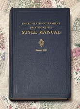1953- “U.S. Govt. Printing Office Style Manual” - Vintage Hardcover ~ First Ed. picture