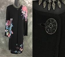BEAUTIFUL St John jacket Black pink multi knit suit blazer size 6 picture