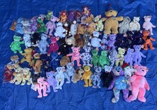 Large Lot 50+ TY Beanie Babies Plush Bears Animals Vintage Mixed Collection picture