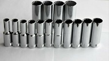 Craftsman 1/2in. Drive Socket Set 12 point Deep and Stand. SAE/ Metric - Choose picture
