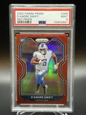 2020 Panini Prizm D'Andre Swift Retail Red Prizm SSP PSA 9 RC Super Rare Pop 3 picture