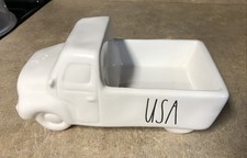 Rae Dunn Fourth 4th of July White USA Truck 2021 Ceramic New picture