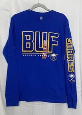 NHL Buffalo Sabres Men's Long Sleeve Graphic Shirt Multiple Sizes Royal Blue picture