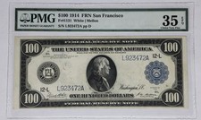 1914 $100 Federal Reserve Note FR.1131 PMG VF35 EPQ ‼️RARE IN EPQ - STELLAR‼️ picture