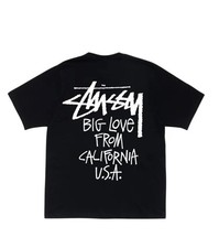 Stussy  Stussy Big Love T-Shirts Unisex Casual Lifestyle Top Tee Black size L  picture