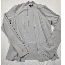 The Limited Womens Gray Open Front Cardigan Sweater Size M Lightweight Knit picture