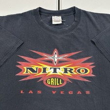 Vintage 90s Nitro Grill Las Vegas Graphic Shirt WCW Wrestling RARE Men's Size XL picture