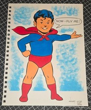 SUPERBABY 9x12 SKETCHBOOK ORIGINAL ART AFTER CURT SWAN By PATRICK OWSLEY picture