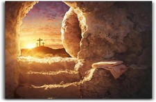 The Empty Tomb Matte Poster Jesus Resurrection ，He Has Risen，Christian Easter picture