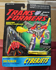 1994 Vintage Hasbro Transformers G2 Cyberjets Decepticon Skyjack Jet w/Missiles  picture