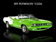 1971 Plymouth 'Cuda, Barracuda Convertible Metal Sign: 12x16