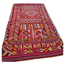 Large Vintage Algerian Berber Wool Rug Tribal Carpet 315x194cm picture