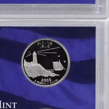 2003 S Maine State Quarter Deep Cameo Gem Proof  picture