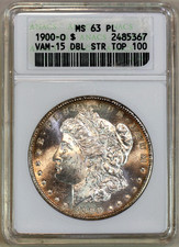 * 1900-O * ANACS MS63 PL MORGAN SILVER DOLLAR * OLD SOAP BOX HOLDER * picture