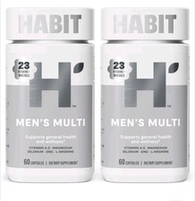 2 PACK Habit Men's Multi Vitamin Supports Health Wellness Vitamins A-E  09/27 picture