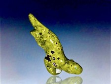 Native Zuni Carved Atlantisite River Otter Fetish By Loren Tsalabutie - 3.5” picture