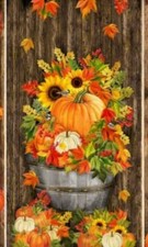 Fall is in The Air Cotton Fabric Timeless Treasures Harvest Panel 23 By 45  picture