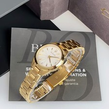 Bulova Sutton 97P150 White Diamond Dial Gold Bracelet Women's Quartz Watch 28mm picture
