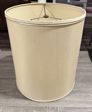 Vtg  Stiffel  Lamp Shade Only- Large Ivory/ Off White Drum Lamp Shade 17
