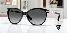 BURBERRY BE4216 3001T3 Black Polarized Grey Gradient 57 mm Women's Sunglasses picture