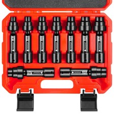 9-Pcs 1/2'' Drive Driveline Limited Clearance Socket Set，12-Point Metric Sockets picture