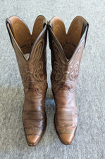 Lucchese 1883 N4526 Mens 9.5 B Cowboy Boots Brown Leather picture