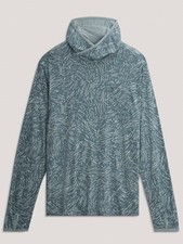 Free Fly Bamboo Lightweight Hoodie Tidal Flow Print Stormy Sea Size Large Men picture