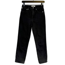Madewell Classic Straight Jean in Lunar Wash Black High Rise 26