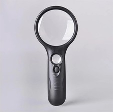 Heavy-Duty Magnifying Glass with Light | 3X & 45x Magnification | Scratch-Proof picture