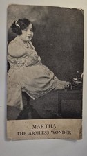 Antique Sideshow Postcard Martha The Armless Wonder Pre-1907 Undivided Back picture