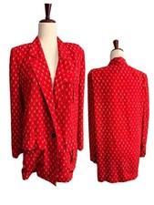 Vintage 80s Liz Claiborne Abstract Geometric Print Blazer - Sz 8 picture