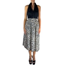 ERMANNO SCERVINO Leopard Animal Print Gathered Midi Skirt High Rise IT 40 US 4 picture