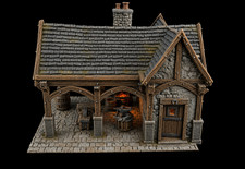 Medieval Blacksmith Forge    Miniature 28mm Terrain for Dungeons & Dragons picture