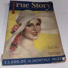 VTG 1930 True Story Magazine ADS Planters FORD Ovaltine Spud Chesterfield Jello picture