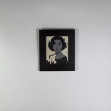Folk Artist Earl Swanigan's Original Painting of Elizabeth Taylor picture
