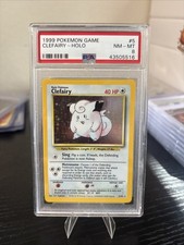1999 Pokemon Game Clefairy 5/102 Holo Rare PSA 8 NM-MINT Unlimited Base Set Card picture