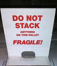  50pcs DO NOT STACK FRAGILE Pallet cone/flag bright red lettering,6-1/2