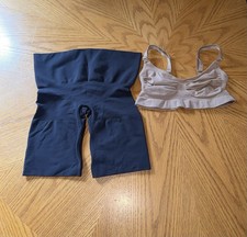 Skims Body Set Seamless Sculpt High Waisted Shorts Shape wear Bra Medium M NEW picture