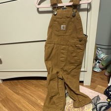 Carhartt Brown Cotton Canvas Work Bib Overalls MPN 1881 Unisex picture